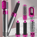 PINK/PRATA - Escova Secador de Cabelo 5 em 1 Multifuncional 110v